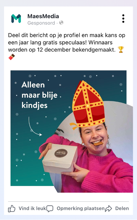 Sharebait MaesMedia Sinterklaaspost